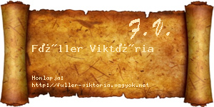 Füller Viktória névjegykártya
